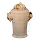 BARATTOLO CON COPERCHIO Decorazione da tavolo centrotavola ceramica artistica stile Barocco colore oro 24k