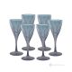 DEBBY Set 6 bicchieri liquore calici stelo dipinti a mano autentici in vetro di qualità superiore.