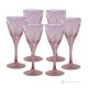 DEBBY Set 6 bicchieri liquore calici stelo dipinti a mano autentici in vetro di qualità superiore.
