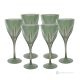 DEBBY Set 6 bicchieri acqua calici stelo dipinti a mano autentici in vetro di qualità superiore.
