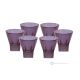 DEBBY Set 6 bicchieri liquore dipinti a mano autentici moderni in vetro di qualità superiore.
