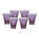 DEBBY Set 6 bicchieri acqua dipinti a mano autentici moderni in vetro di qualità superiore.
