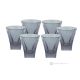 DEBBY Set 6 bicchieri acqua dipinti a mano autentici moderni in vetro di qualità superiore.