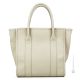 ALICIA Shopper tote borsa a spalla donna vera pelle artigianale bianco