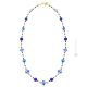 COLLANA SATURNO bigiotteria artistica collane collier perle in vetro di Murano con argento 925 fatta a mano autentico Made in Italy
