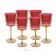 MADDY Set 6 bicchieri vino calici stelo dipinti a mano autentici in vetro di qualità superiore.