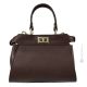 JOLIE borsa a mano e a spalla tracolla donna vera pelle artigianale marrone