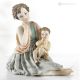MELANIE - Capodimonte mamma con bimbo, bambola di pura porcellana.
