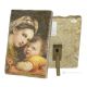 MADONNA DELLA SEGGIOLA soprammobile in marmo giallo  Made in Italy