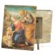 SACRA FAMIGLIA CON L'AGNELLO soprammobile in marmo giallo  Made in Italy