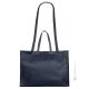 JIULIE Shopper tote borsa a spalla donna vera pelle artigianale blu