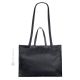 JIULIE Shopper tote borsa a spalla donna vera pelle artigianale nero