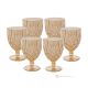 NOBILE Set 6 bicchieri vino calici dipinti a mano autentici in vetro di qualità superiore.