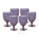 NOBILE Set 6 bicchieri vino calici dipinti a mano autentici in vetro di qualità superiore.
