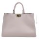 CHICCA Shopper tote borsa a spalla donna vera pelle artigianale rosa 