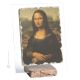 LA GIOCONDA soprammobile in orfalese e marmo rosso su cristallo Made in Italy