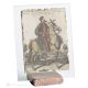 PANTALONE soprammobile in orfalese e marmo rosso su cristallo Made in Italy