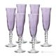 PERLE Set 6 bicchieri calice flute dipinti a mano autentici in vetro di qualità superiore.