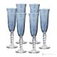 PERLE Set 6 bicchieri calice flute dipinti a mano autentici in vetro di qualità superiore.