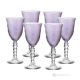 PERLE Set 6 bicchieri acqua calici stelo dipinti a mano autentici in vetro di qualità superiore.