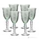PERLE Set 6 bicchieri acqua calici stelo dipinti a mano autentici in vetro di qualità superiore.