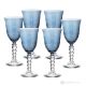 PERLE Set 6 bicchieri acqua calici stelo dipinti a mano autentici in vetro di qualità superiore.