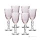 PERLE Set 6 bicchieri vino calici stelo dipinti a mano autentici in vetro di qualità superiore.