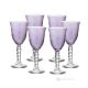 PERLE Set 6 bicchieri vino calici stelo dipinti a mano autentici in vetro di qualità superiore.