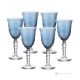 PERLE Set 6 bicchieri vino calici stelo dipinti a mano autentici in vetro di qualità superiore.