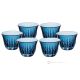 PRESTIGE Set 6 bicchierini espresso vetro qualità superiore dipinto a mano design elegante moderno.