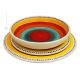 SALINA Collezione Set 12 Pezzi Servizio Piatti per 4 Persone Stoviglie Ceramica Fatto Dipinto a Mano Made in Italy Sicilia
