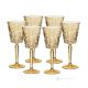 SQUARE Set 6 bicchieri vino calici stelo dipinti a mano autentici in vetro di qualità superiore.