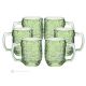 TATUAJE Set 6 tazze mug dipinte a mano autentiche moderne in vetro di qualità superiore.