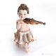 VERA - Statuetta di Capodimonte, musicista con violino in porcellana pregiata e unica.