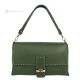 ROMINA borsa a mano e a spalla tracolla donna vera pelle artigianale verde