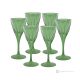 DEBBY Set 6 bicchieri liquore calici stelo dipinti a mano autentici in vetro di qualità superiore.