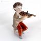 VITO Statuetta musicista con violino, porcellana d’arte pura italiana.